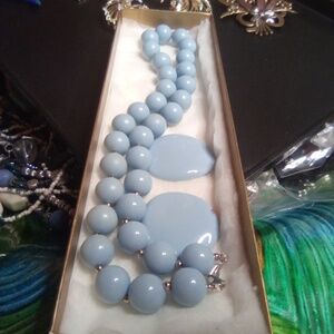 Rosenburgs vintage necklace and (as is) earrings no backs